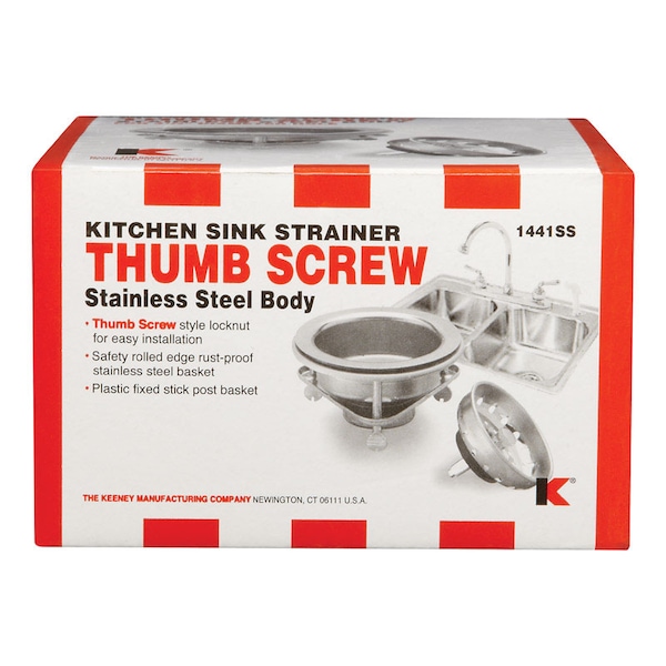 Plumb Pak Keeney 3-1/2 in. D Stainless Steel Basket Strainer Assembly 1441SS - main